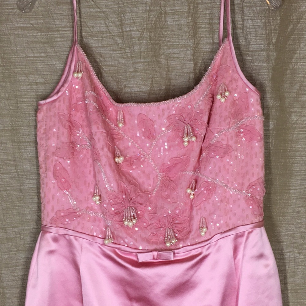 NWT 38 ESCADA Pink Sleeveless Silk Beaded Sequin Dress 8 $2,700